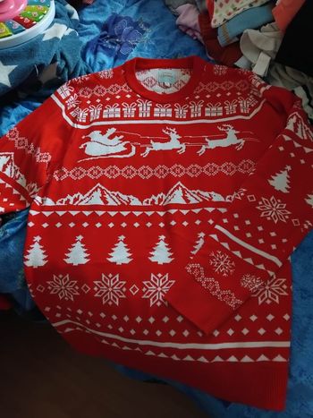 Pull de Noël rouge taille L-XL neuf