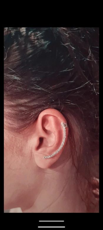 Bijoux Boucles d'oreilles stras montante