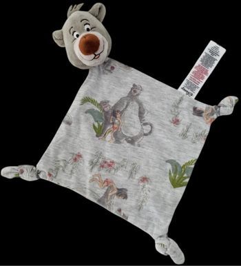 B6076❤️ Doudou Plat Mouchoir Ours Baloo Livre De La Jungle Disney Primark