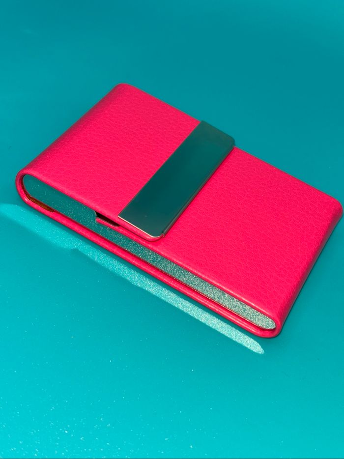 Porte carte cuir magnétique - photo numéro 2