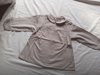 Chemise crème motif fleurs lilas