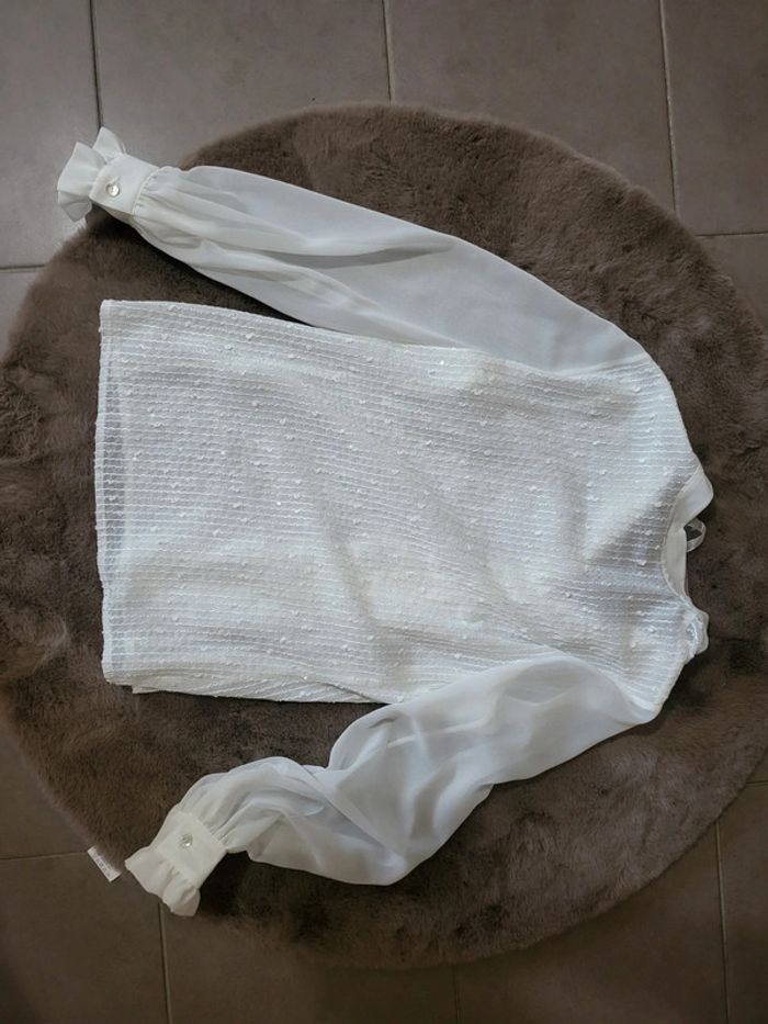 🌟 Blouse blanche chic à sequins – Taille S 🌟 - photo numéro 3