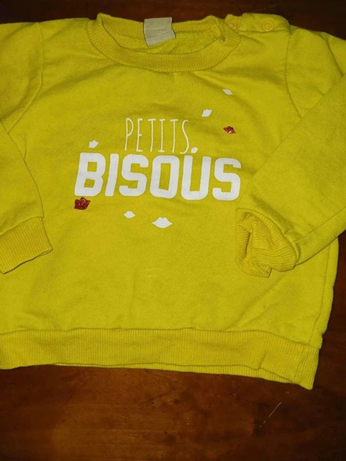 Pull jaune 18 mois boîte à malices