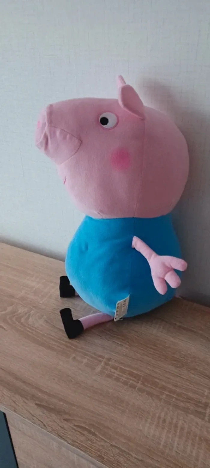 Peluche George Pig, environ 50 cm de hauteur, propre et en très bon état. - photo numéro 6