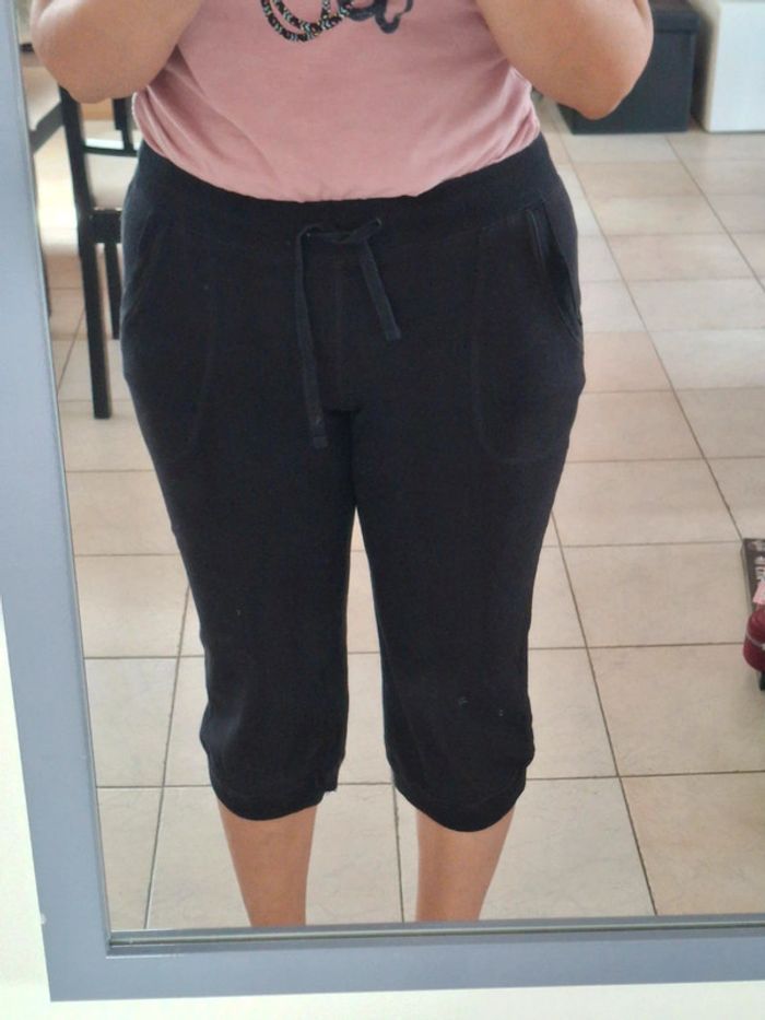 Pantalon noir corsaire en coton - taille M - TB état - photo numéro 5