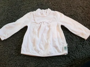 T-shirt col haut blanc, Tape à l'oeil, 9 mois