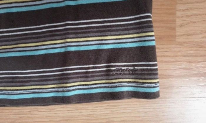 Haut " Esprit" marron blanc turquoise et jaune T.M (38) - photo numéro 4