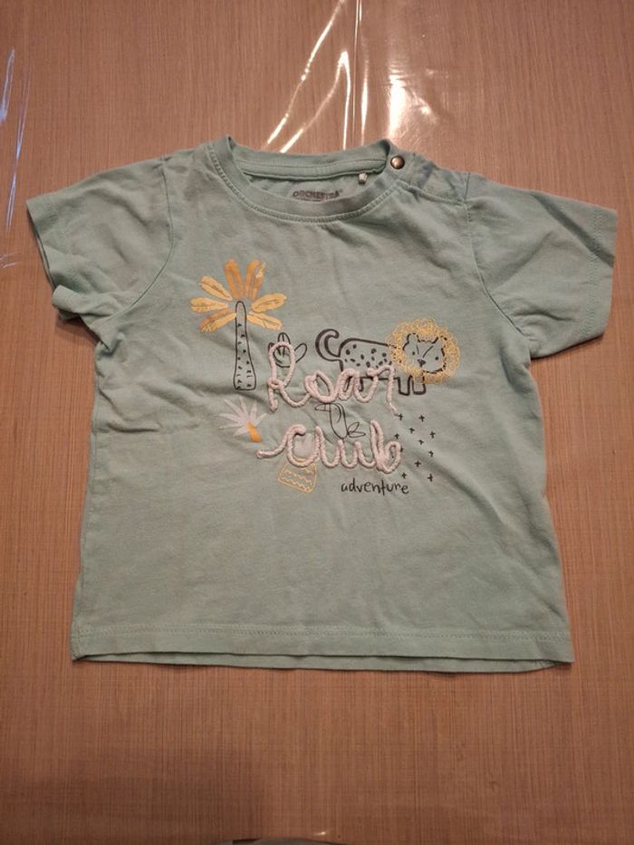 T shirt garçon bleu clair orchestra 36 mois 92 cm