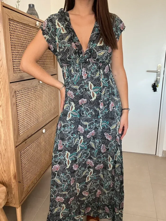 Robe longue noire et fleurie Holly & Joey - photo numéro 3