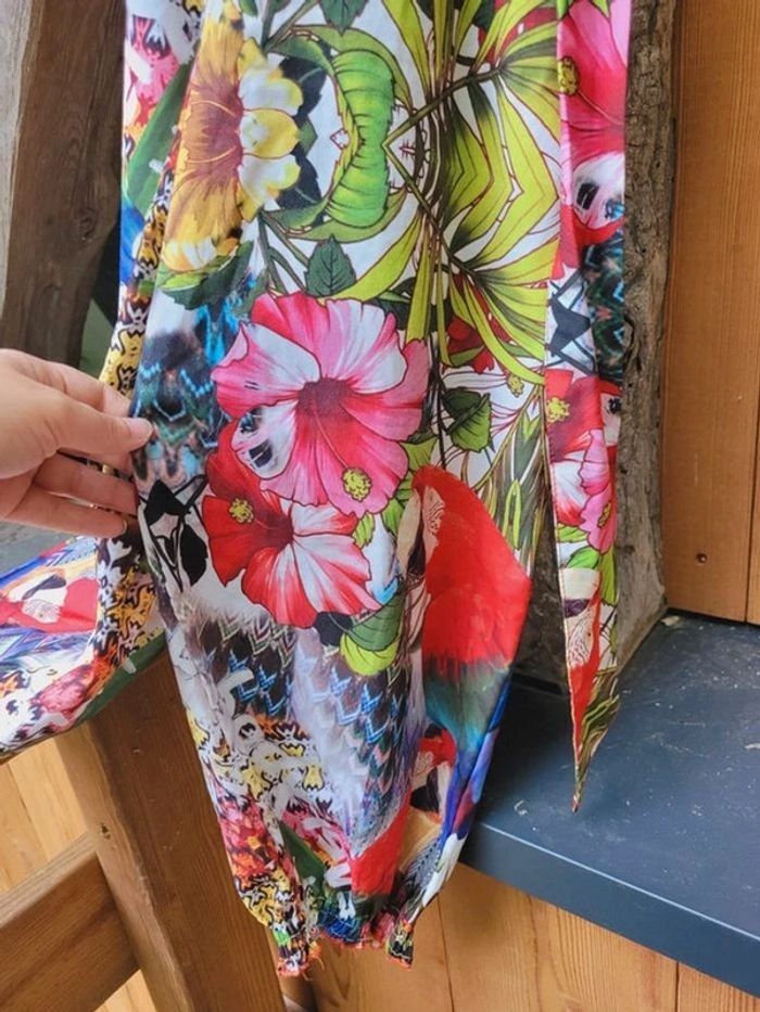 Magnifique combinaison d'été, légère style satin, Désigual,7/8 ans - photo numéro 7