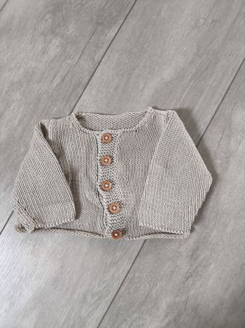Gilet tricoté taupe