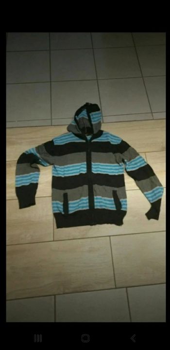 Veste capuche rayures garçon 12 ans