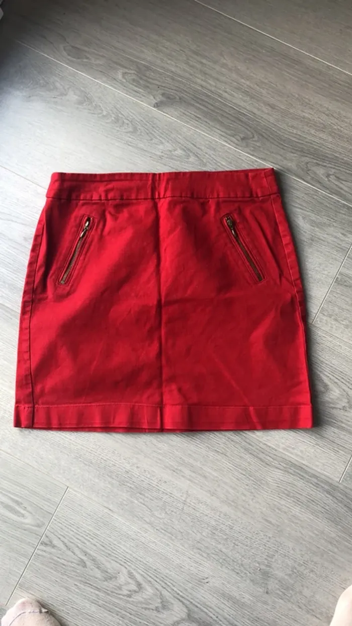 Jupe camaïeu rouge