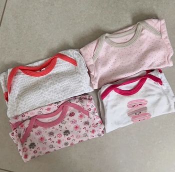 Lot de 4 body manches courtes