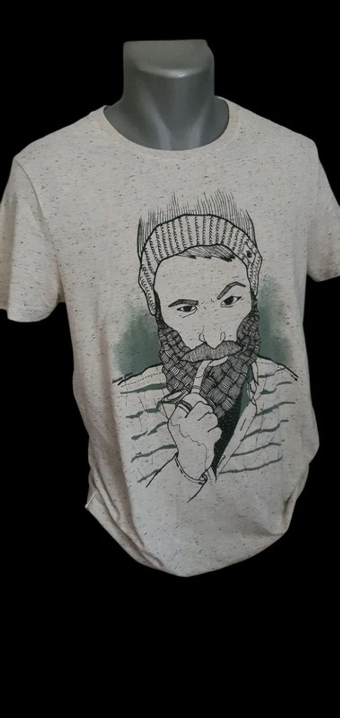 Tee-shirt homme imprimé bonobo M - photo numéro 2
