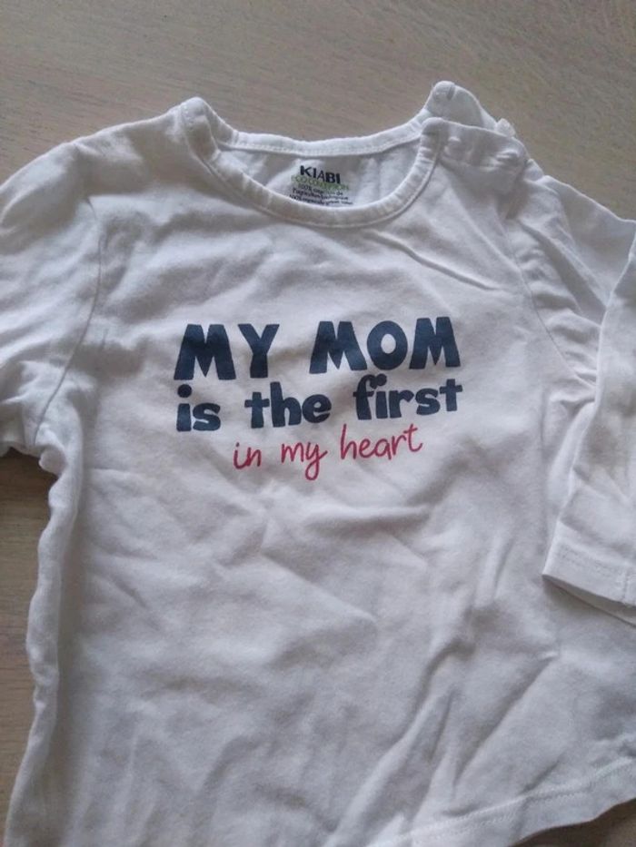 Tee-shirt blanc 9 mois - photo numéro 3