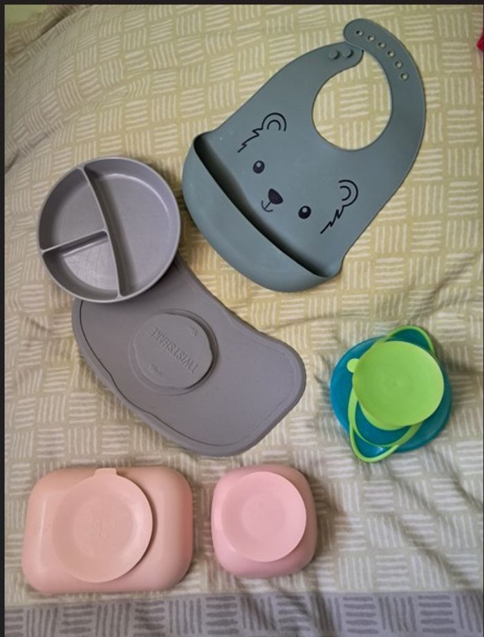 Lot accessoires repas silicone - photo numéro 2