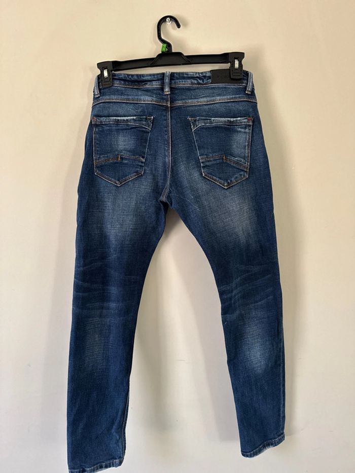 👖 Jeans homme effet déchiré - Taille 40 -w31- brut - très bon état- Léo gutti - photo numéro 8