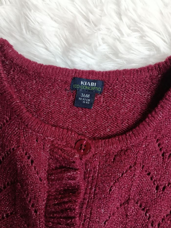 Robe 36 mois fille bordeaux - photo numéro 2