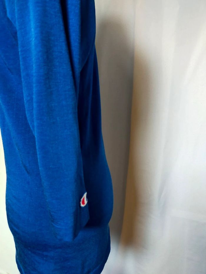 Haut long / mini-robe bleu vintage – Champion – T. S - photo numéro 7