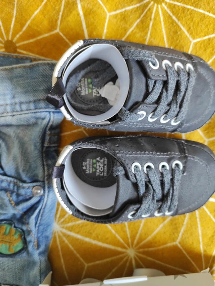 Ensemble tee shirt Manche longue et un manche courte +jeans+chaussures - photo numéro 13