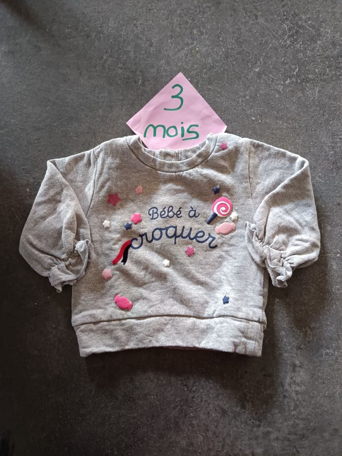 Sweat "bébé à croquer" 3 mois