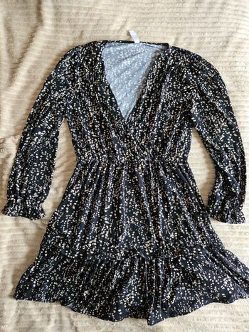 Robe imprimée cache coeur Mango