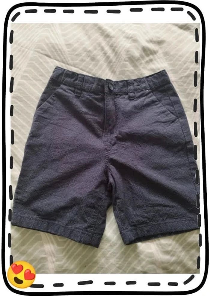 Short / bermuda habillé garçon bleu marine, taille 8-9 ans