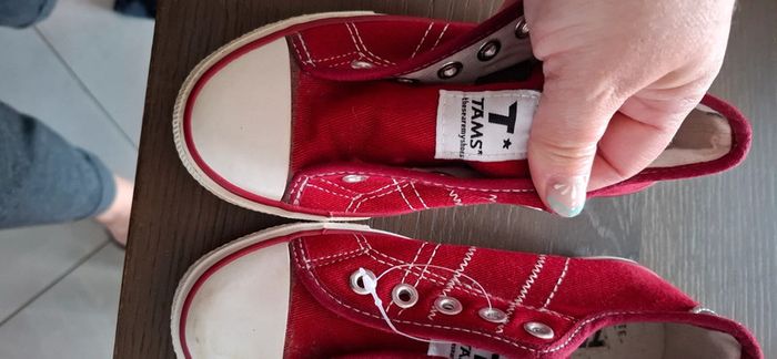 Basket en toile enfant rouge 31 - photo numéro 3