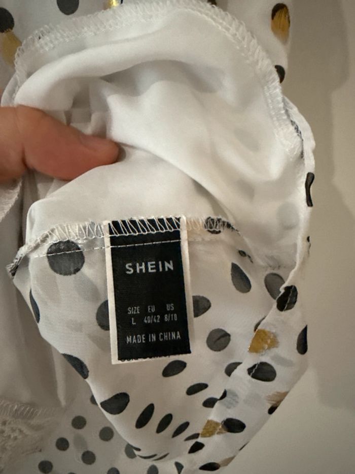Blouse chic à pois dorés – SHEIN – Taille L - photo numéro 4