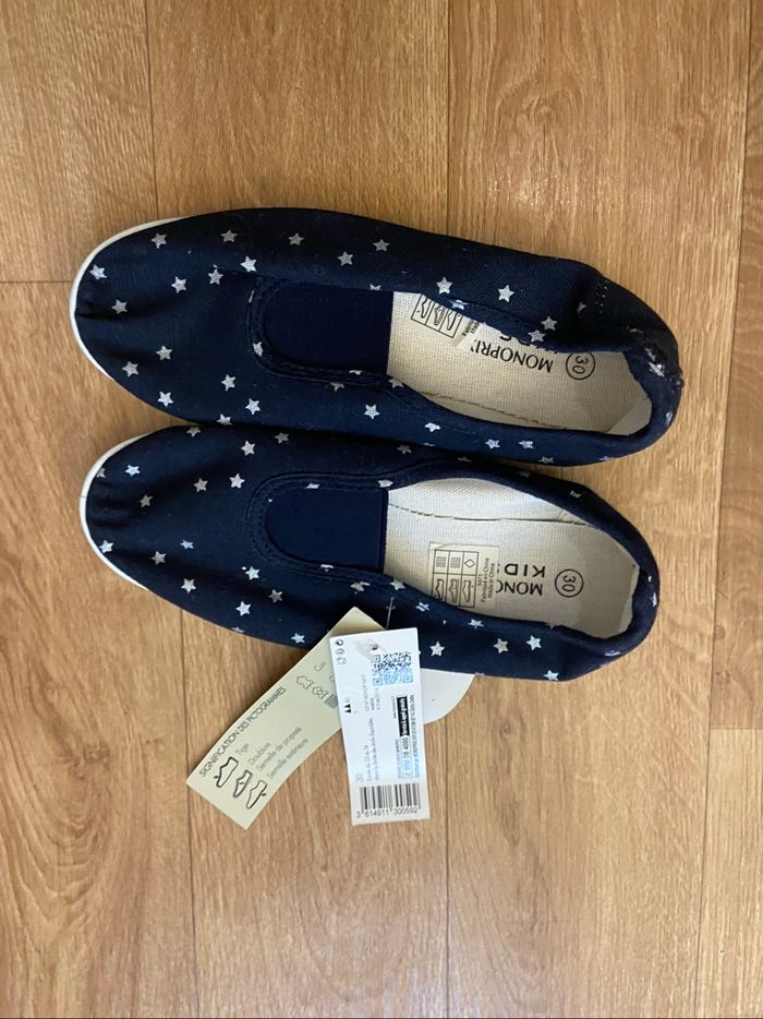 Chaussons de gym marine T.30
