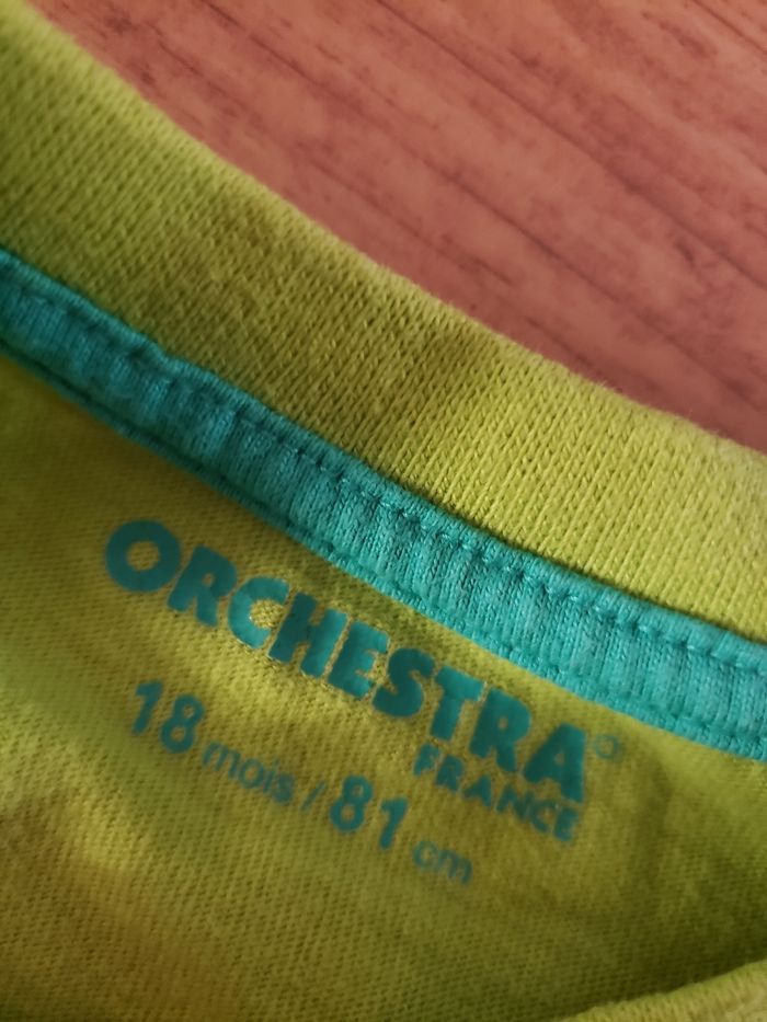 T-shirt manches longues anis Orchestra 18 mois - photo numéro 4