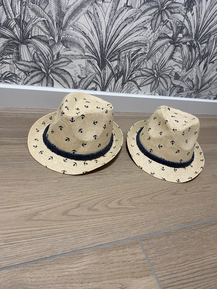 Lot de 2 chapeaux type borsalino