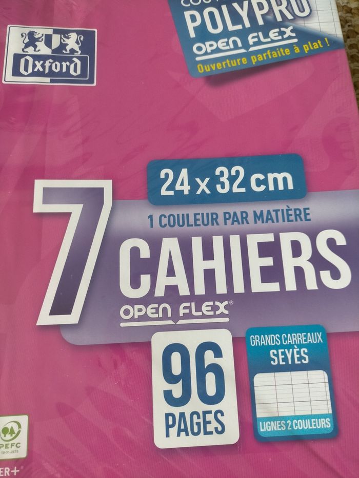Lot 7 cahiers 96 pages Oxford 34x32 cm - photo numéro 2