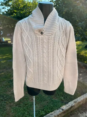 Pull chiné beige taille 6 ans