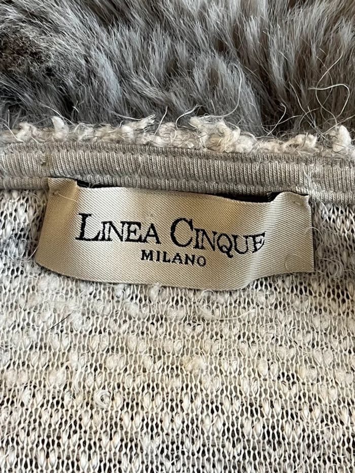 Pull gris duveteux et scintillant Linea Cinque Taille M - photo numéro 4