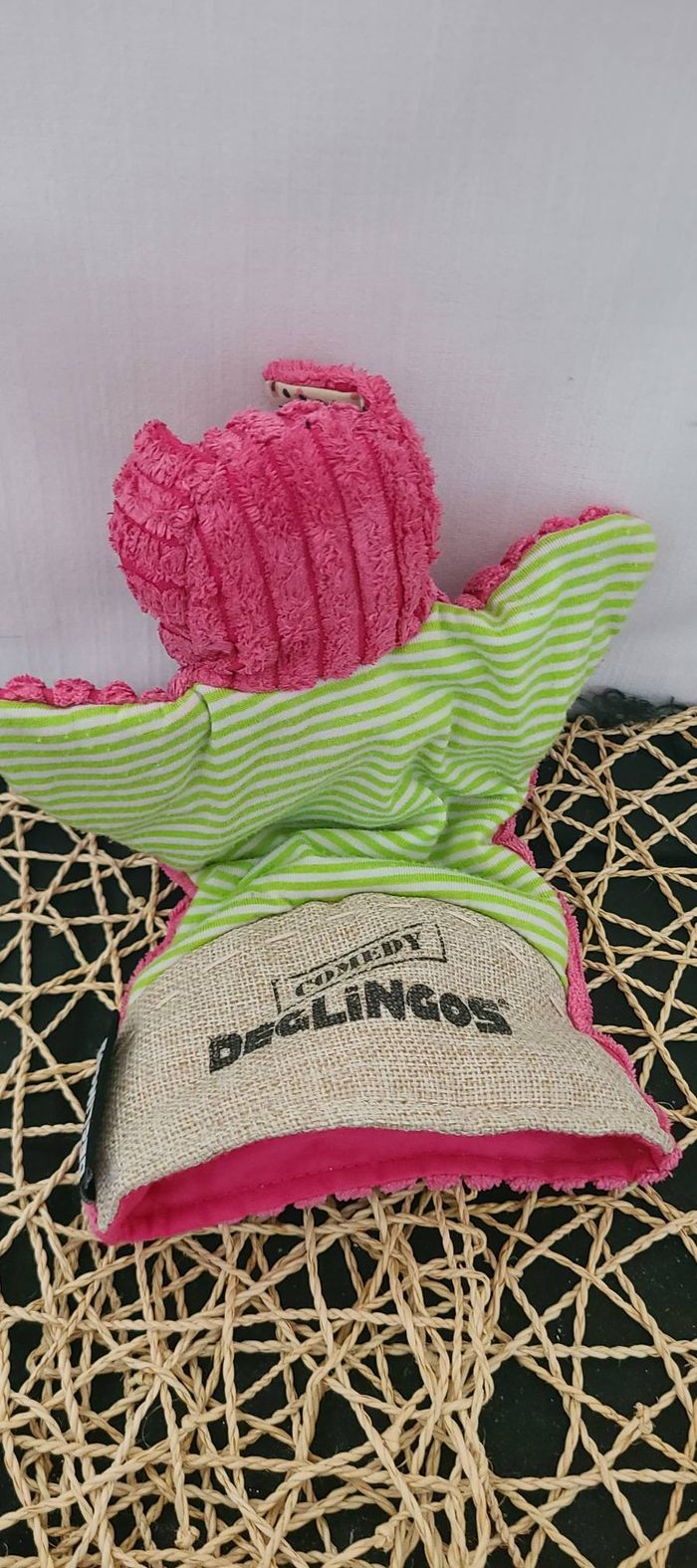 doudou marionnette cochon rose COMEDY DEGLINGOS - photo numéro 2