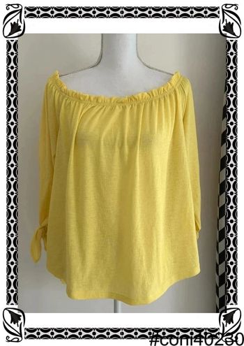 Blouse Manches Longues Jaune Taille 38 🌼