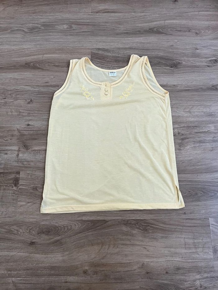 Débardeur femme Romessa taille S vintage couleur jaune bon état