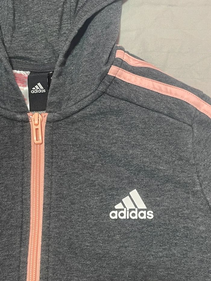 Sweat zip à capuche Adidas - photo numéro 2