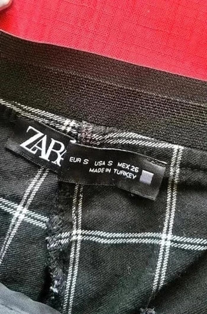Pantalon slim à carreaux Taille S Zara - photo numéro 8
