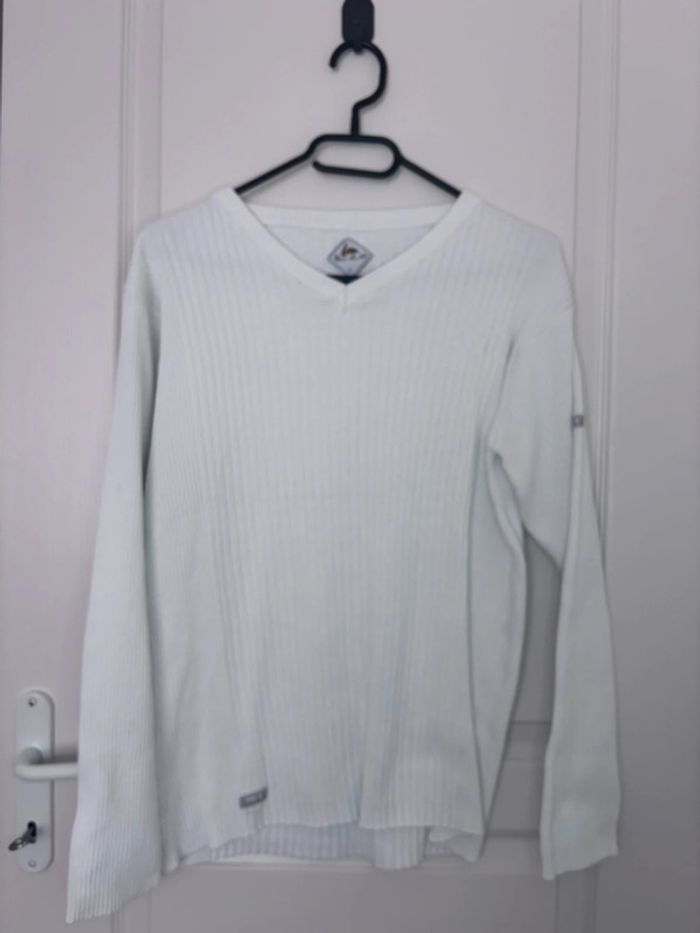 Blanc du nil S pull col V homme - photo numéro 4