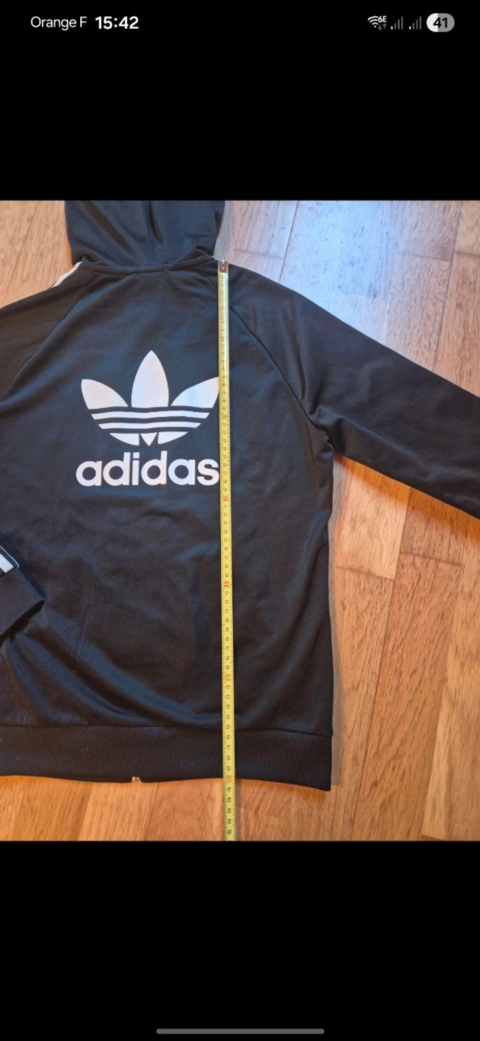 Veste à capuche Adidas originals Noir /Taille M femme - photo numéro 3