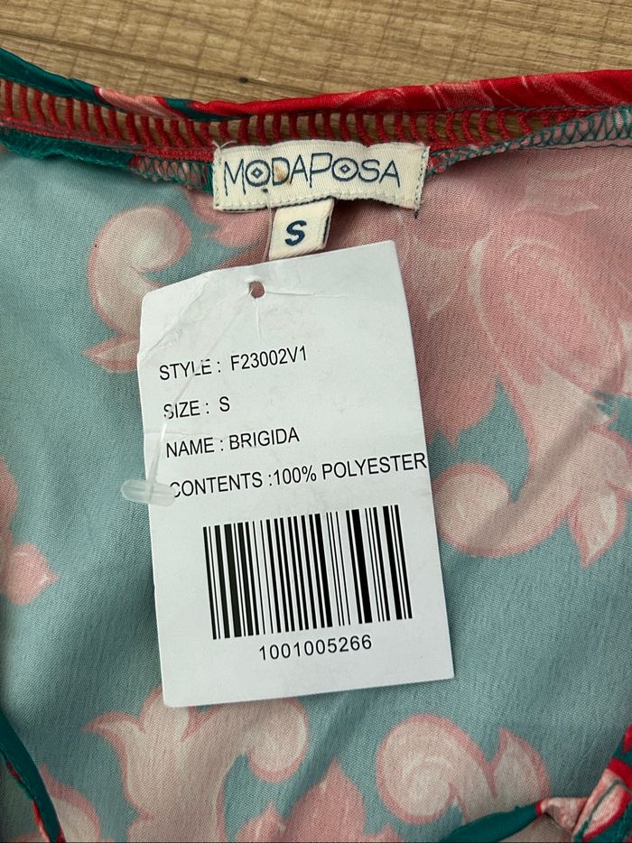 Robe longue imprimée neuve Moda Posa taille S - photo numéro 9