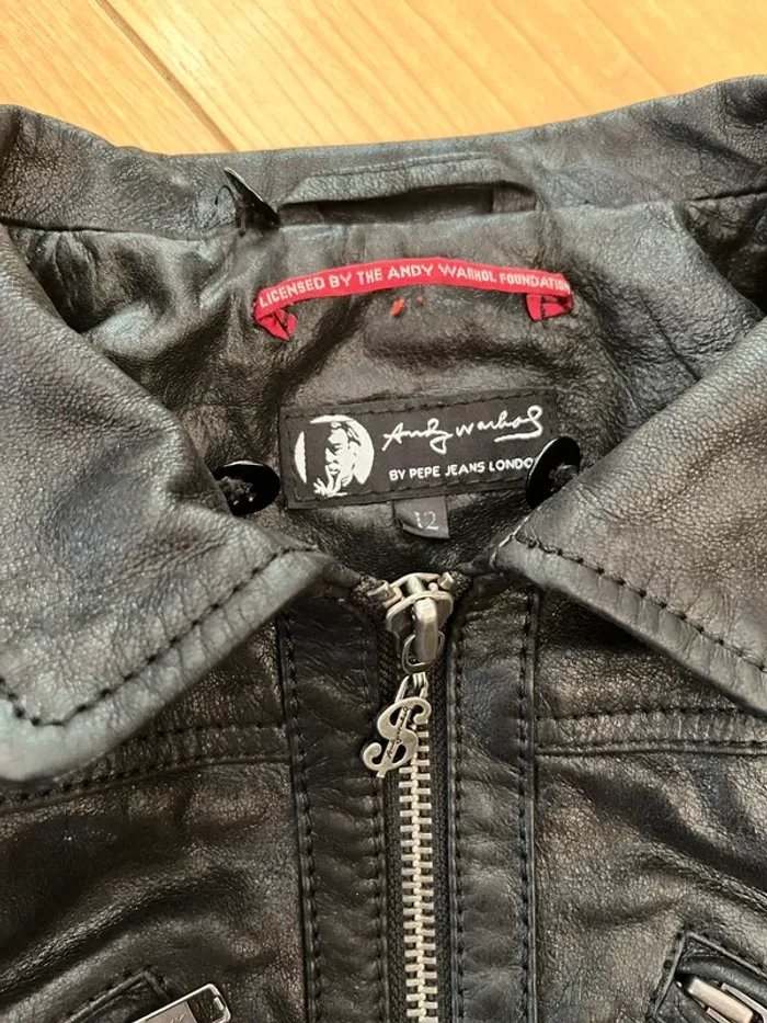 Blouson cuir pépé jean édition spéciale Andy warhol - photo numéro 3