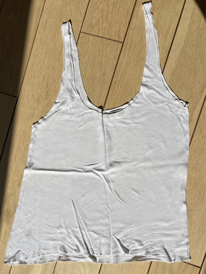 Débardeur blanc côtelé basique – parfait été / layering - Pull & Bear - photo numéro 4