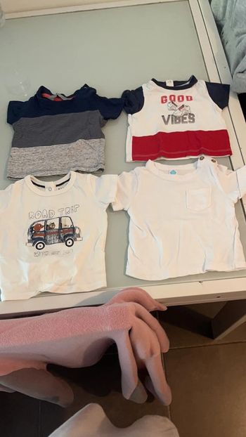 Lot 4 tee shirt garçon 3 mois