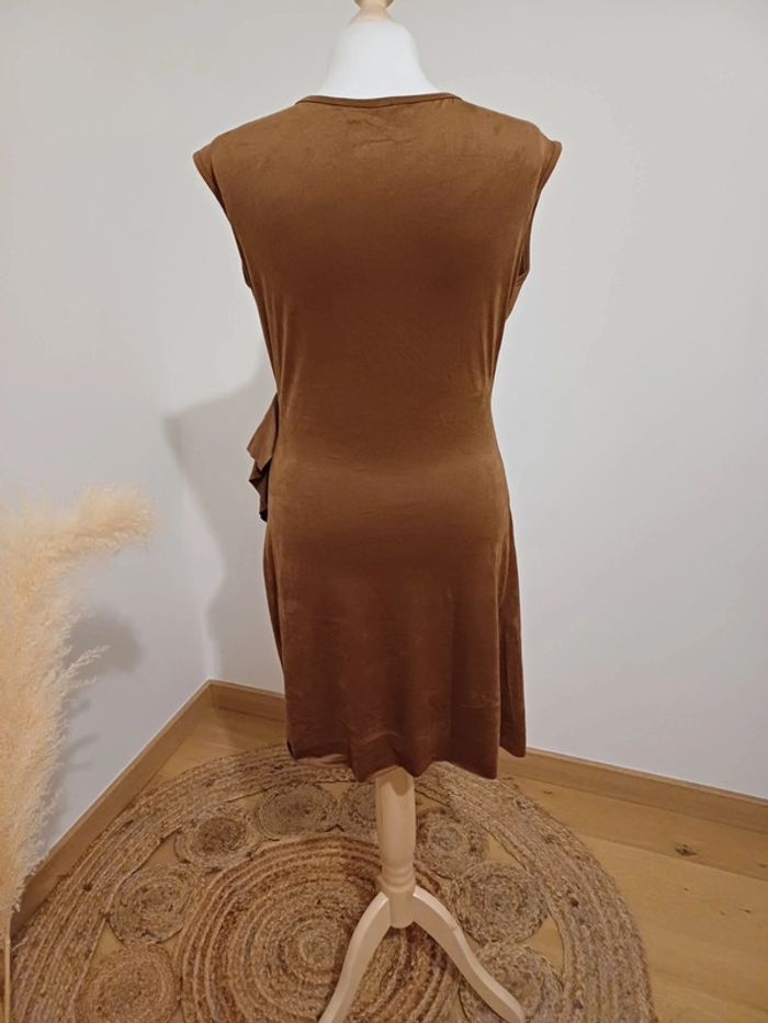 Robe marron chic en suédine New Feeling taille S/M 36/38 - photo numéro 7