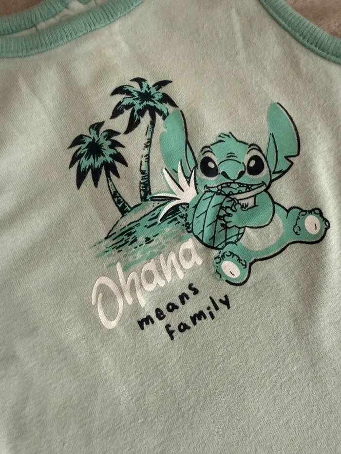 Ensemble Disney Stitch – débardeur + short – 3 mois - photo numéro 2