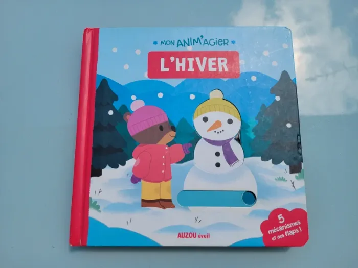 Livre animé à tirettes et roues 🛷 L'Hiver 🧣 - photo numéro 2